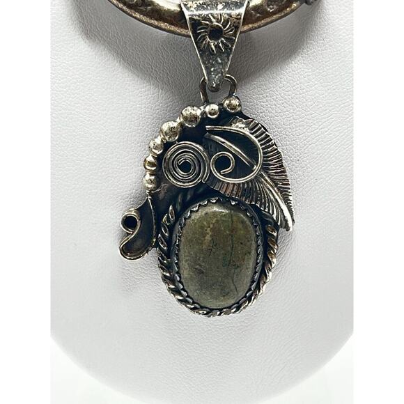Rare Antique. Fine Sterling Silver .950 Tribal Ethnic Necklace & Owl Pendant - Picture 12 of 16